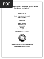 Relationship Between Competition Law and Sector Regulators: An Analysis