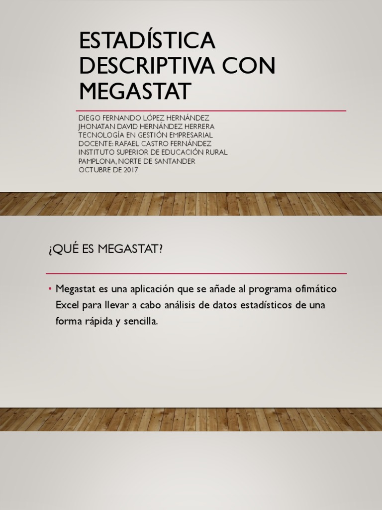 Estadística Descriptiva Con Megastat | PDF | Estadísticas | Microsoft Excel