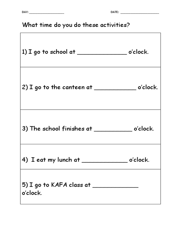 what-time-do-you-do-these-activities-pdf