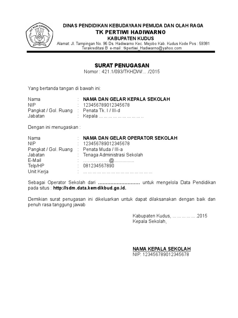 Contoh Surat Ketidakhadiran Sekolah Copy