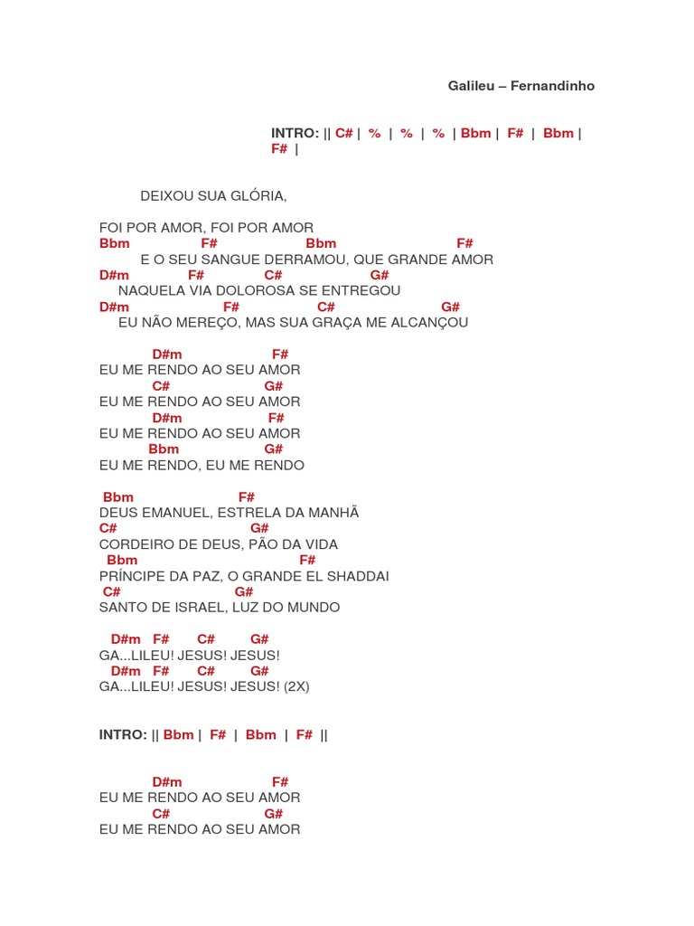 Galileu Fernandinho Cifra 2 PDF PDF