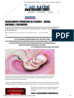 Descolamento Prematuro Da Placenta - Causas, Sintomas e Tratamento » Md