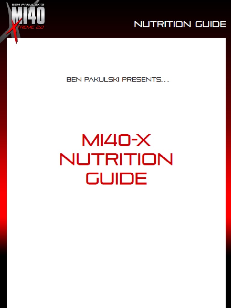MI40X - Nutrition Guide | PDF