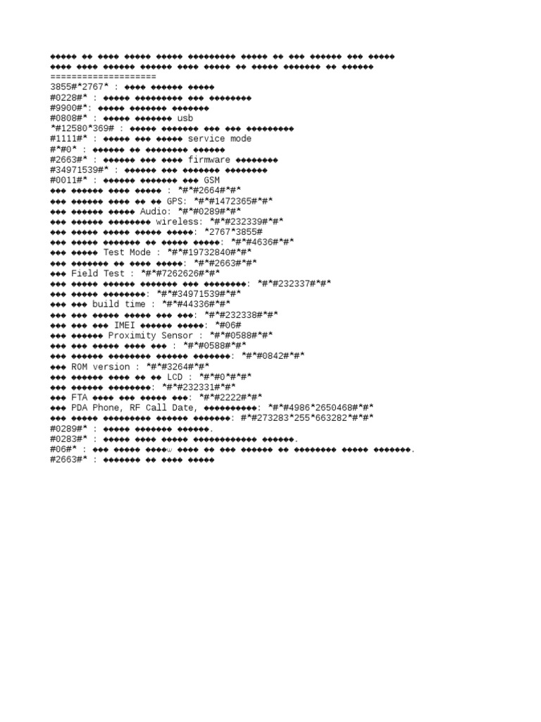 Mobile Phone Codes | PDF