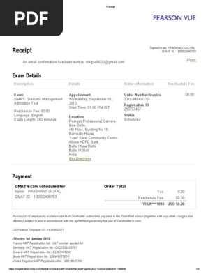 GMAT Reschedule