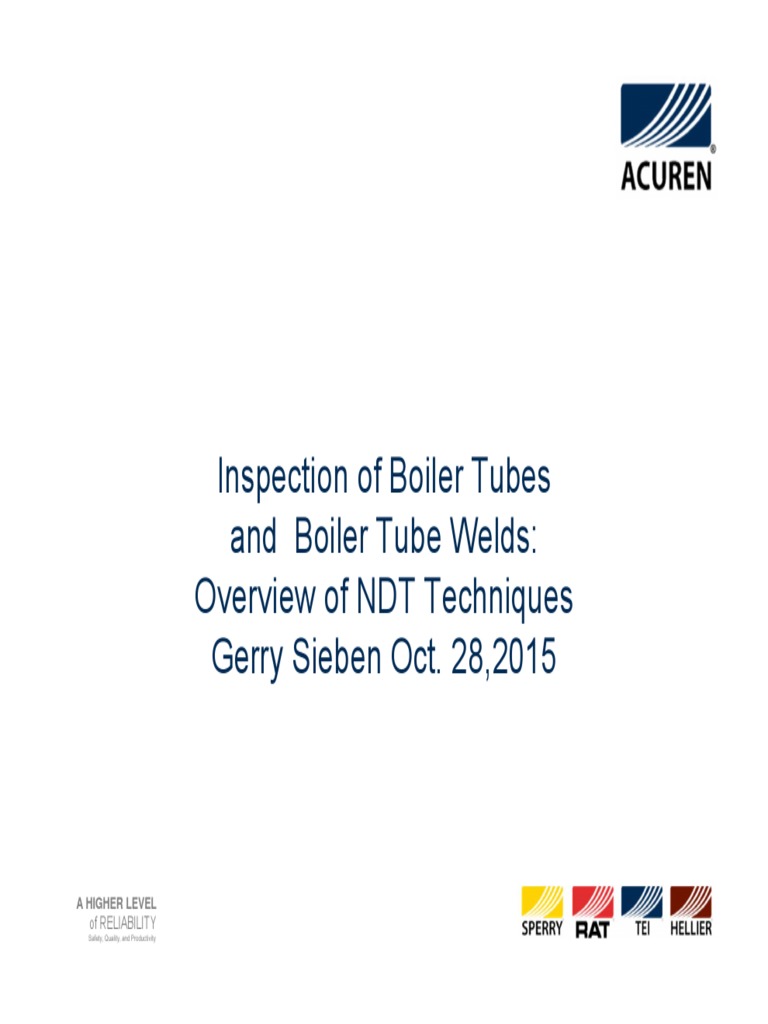 Boiler Tube Inspection Techniques Overview | PDF | Nondestructive ...
