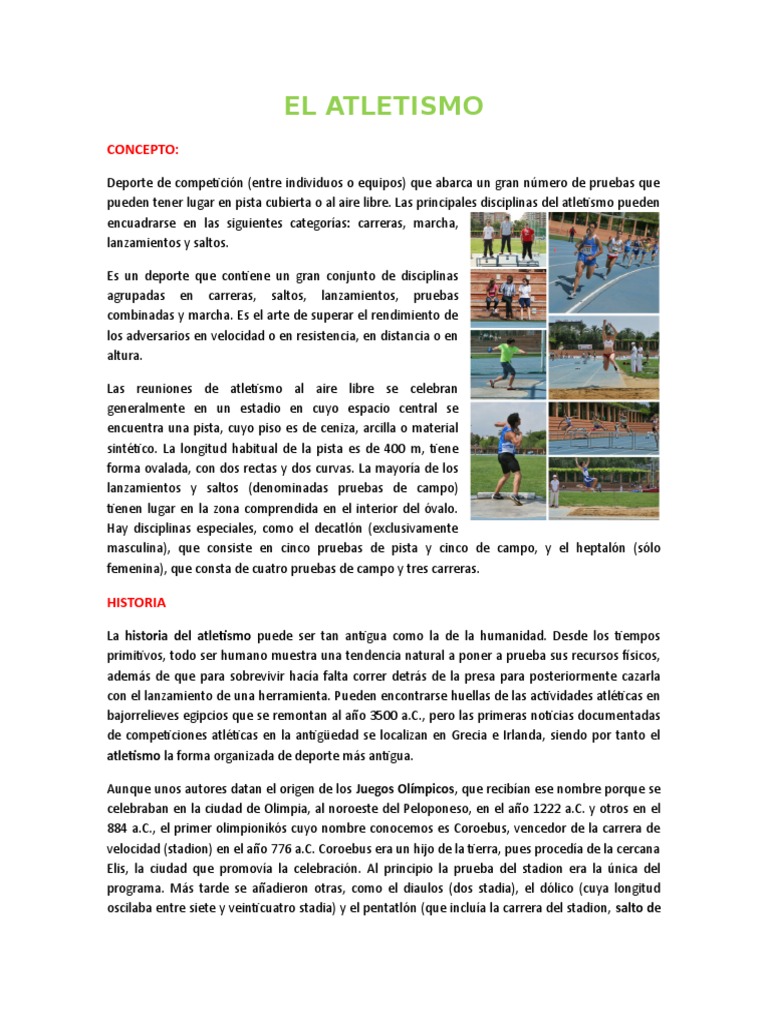 El Atletismooo | PDF | Deporte del atletismo | Concurso hípico