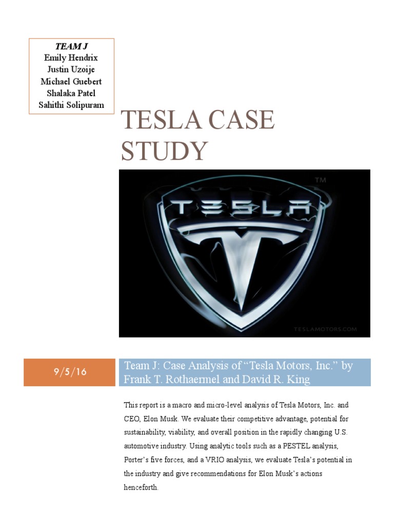Tesla VRIO Framework Analysis | PDF | Electric Car | Electric Vehicle