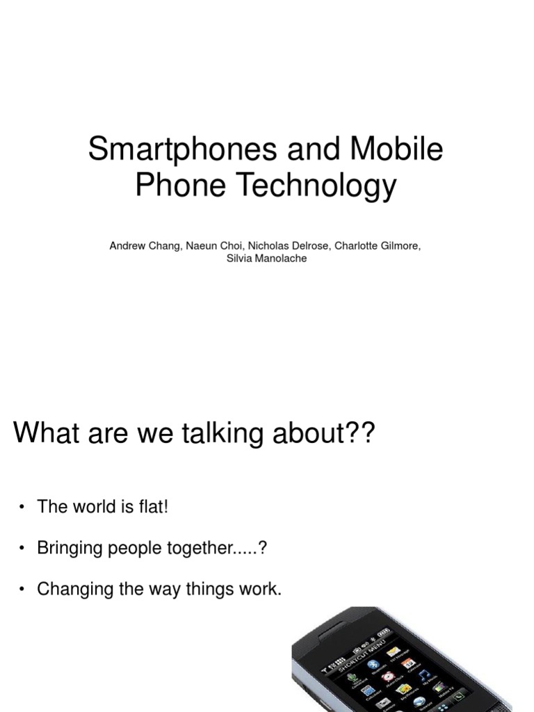Evolution of Smartphones and Their Impact | PDF | Mobile Phones ...