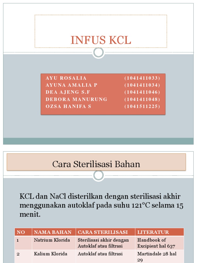 Infus KCL | PDF
