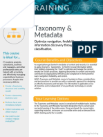 Taxonomy and Metadata Training Optimizes Navigation and Discovery