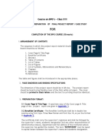 Format for BPO Projet Report 