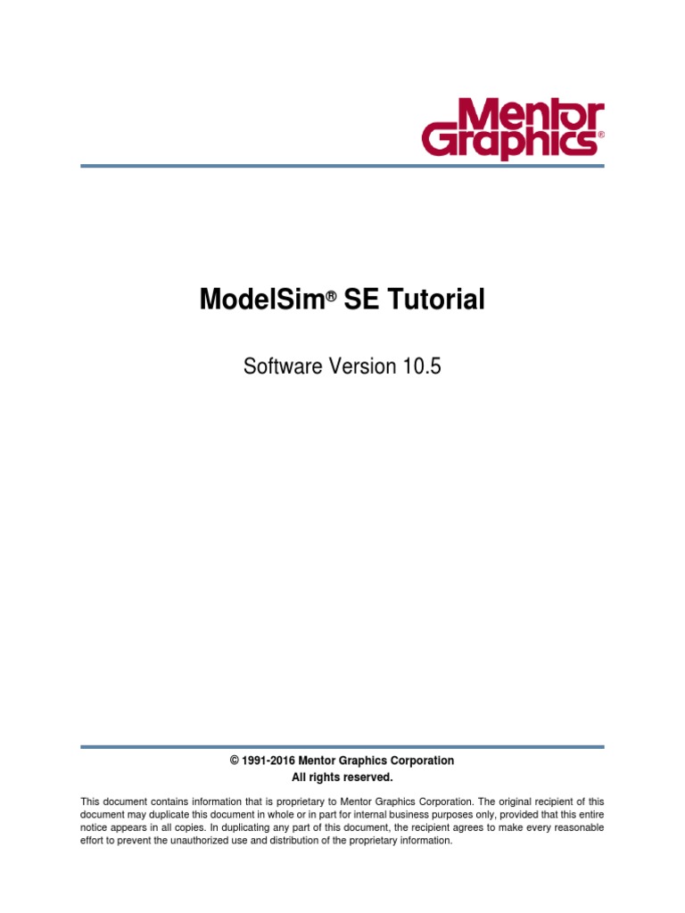 Modelsim Se Tut | PDF | Trademark | Library (Computing)