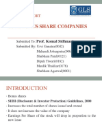 Five Bonus Share Companies: A Project Report ON