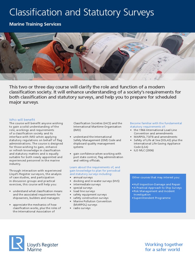 Classification and Statutory PDF Law Of The Sea Shipping