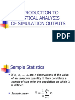 An Introduction To Statistical Analysis of Simulation Outputs