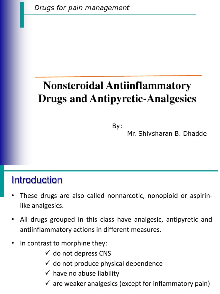 Nonsteroidal Antiinflammatory Drugs and Antipyretic-Analgesics | PDF ...