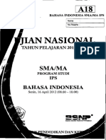 Naskah Soal UN Bahasa Indonesia SMA 2012 Paket A18