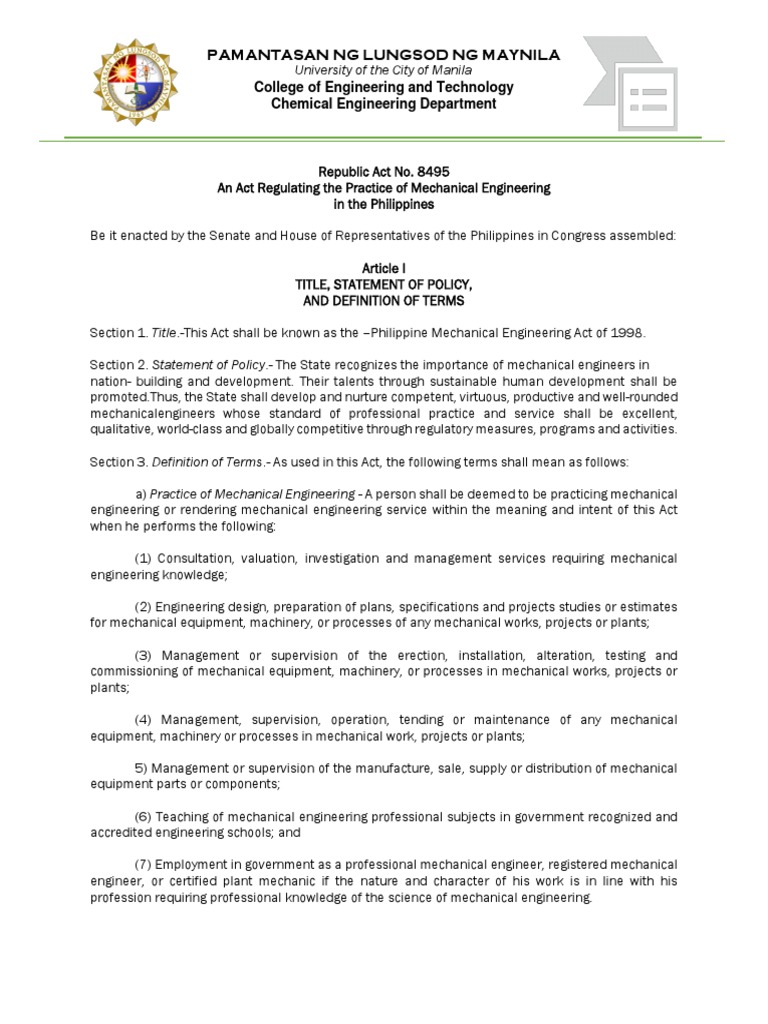 Mech Eng Law | PDF | Licensure | Hvac