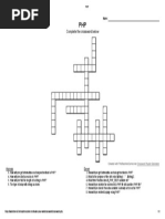 PHP Crossword