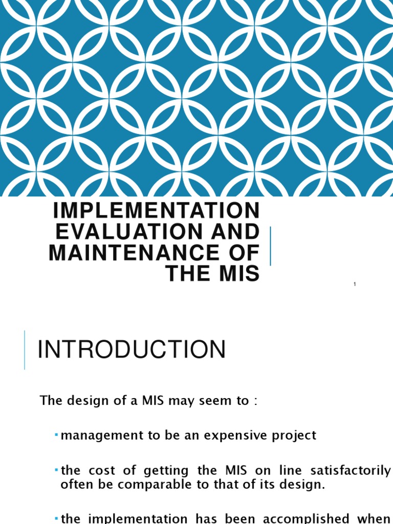 Implementation Evaluation and Maintenance of The Mis | PDF | Data ...