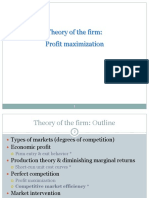 Theory of The Firm: Profit Maximization