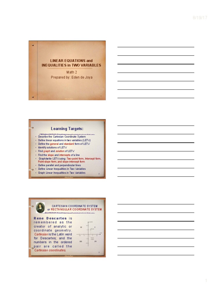 Linear Equations In Two Variables Download Free Pdf Equations