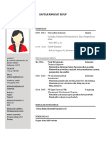 Contoh CV Daftar Riwayat Hidup PDF Doc Layout I Bahasa