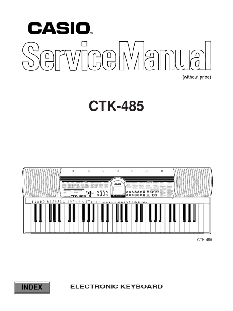 Casio CTK 485 Service Manual PDF Amplifier Power Supply