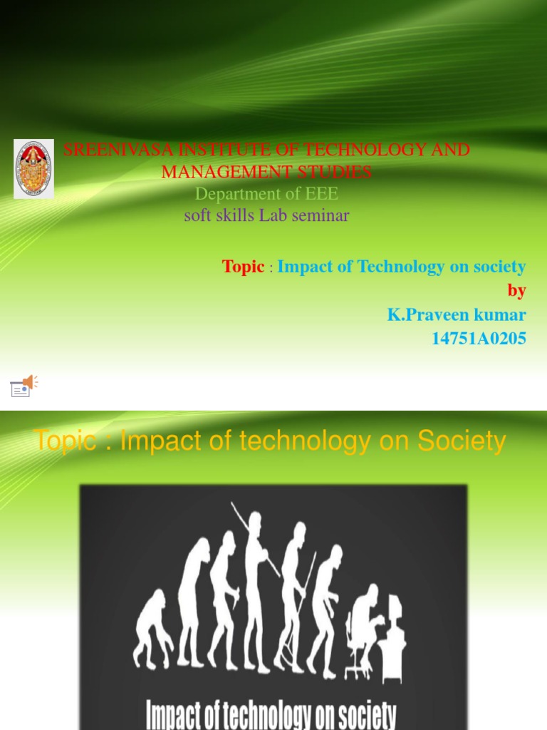 Impact of Technology on Society | PDF | Smartphone | Science