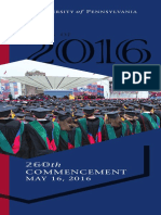 260TH Spring Commencement Brochure