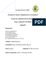 Control administrativo en la Universidad Técnica de Manabí