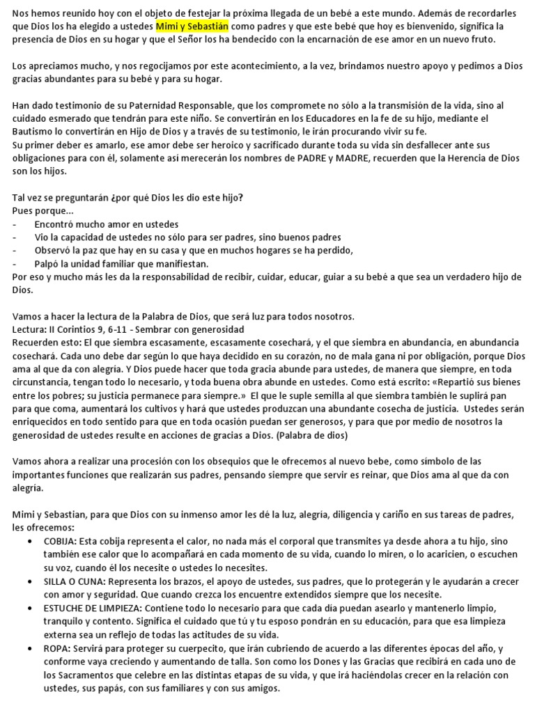 Baby Shower Biblico- Mimi y Sebastian