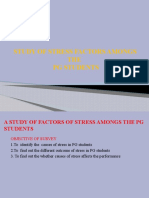 Study of Stress Factors Amongs THE PG Students