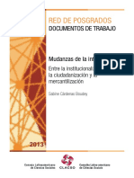 MUDANZAS DE LA INFANCIA Entre La Institu PDF