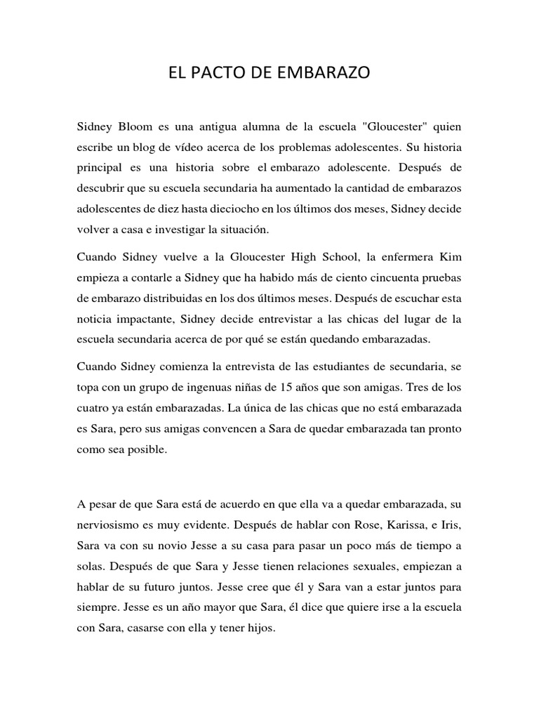 El Pacto de Embarazo PDF Ocio