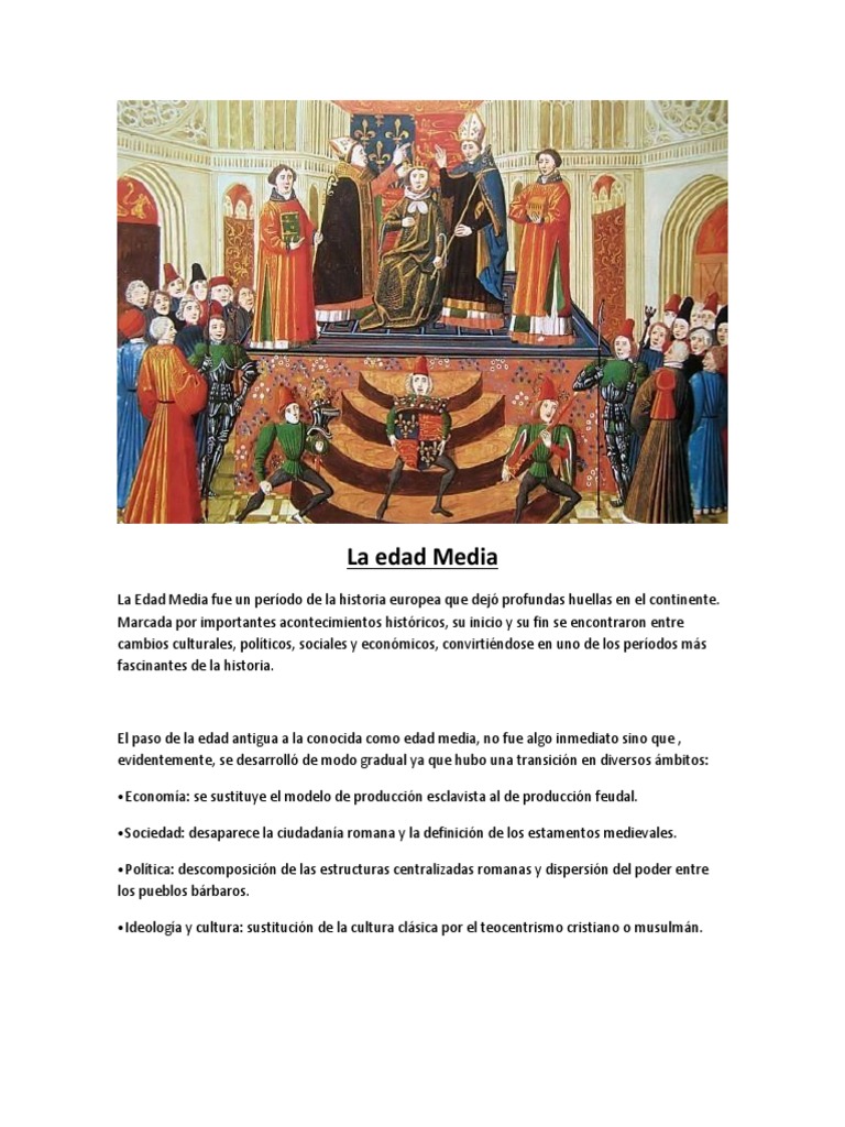 Acontecimientos Clave de la Edad Media | PDF | Edades medias | Feudalismo