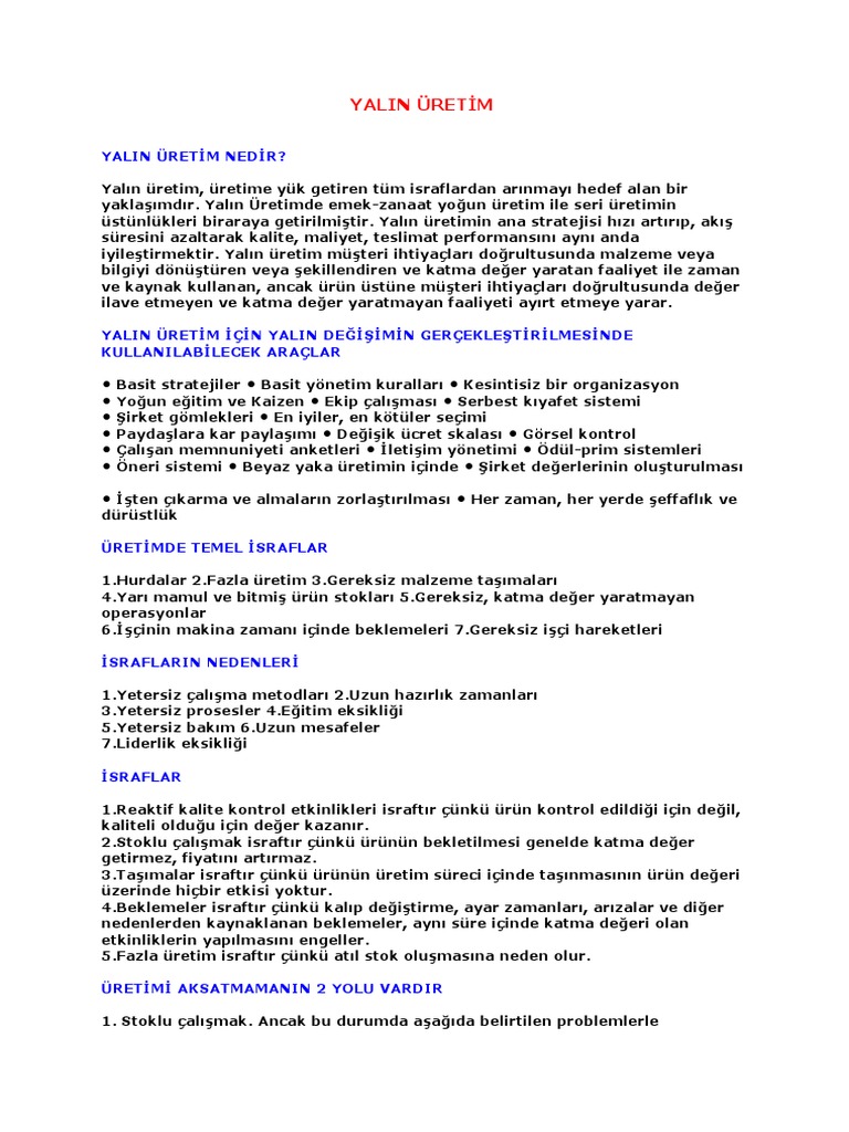 Yalin Üreti̇m | PDF