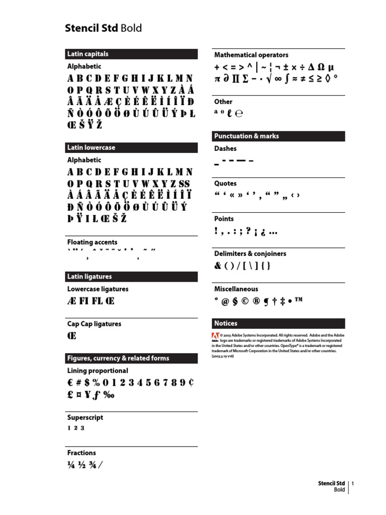 StencilStd PDF | PDF