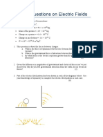 Practice Questions On Electric Fields