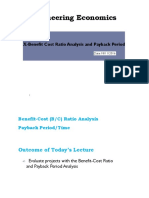 Benefit Cost Ratio Analysis and Payback Period