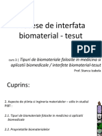 Procese de interfata biomaterial-tesut