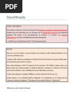 David Ricardo - Resumen Temporal