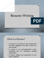 Resume and Cover Letter