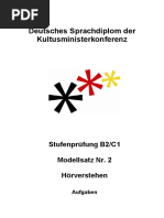 B2-C1 Modellsatz Nr. 2, HV Aufgaben