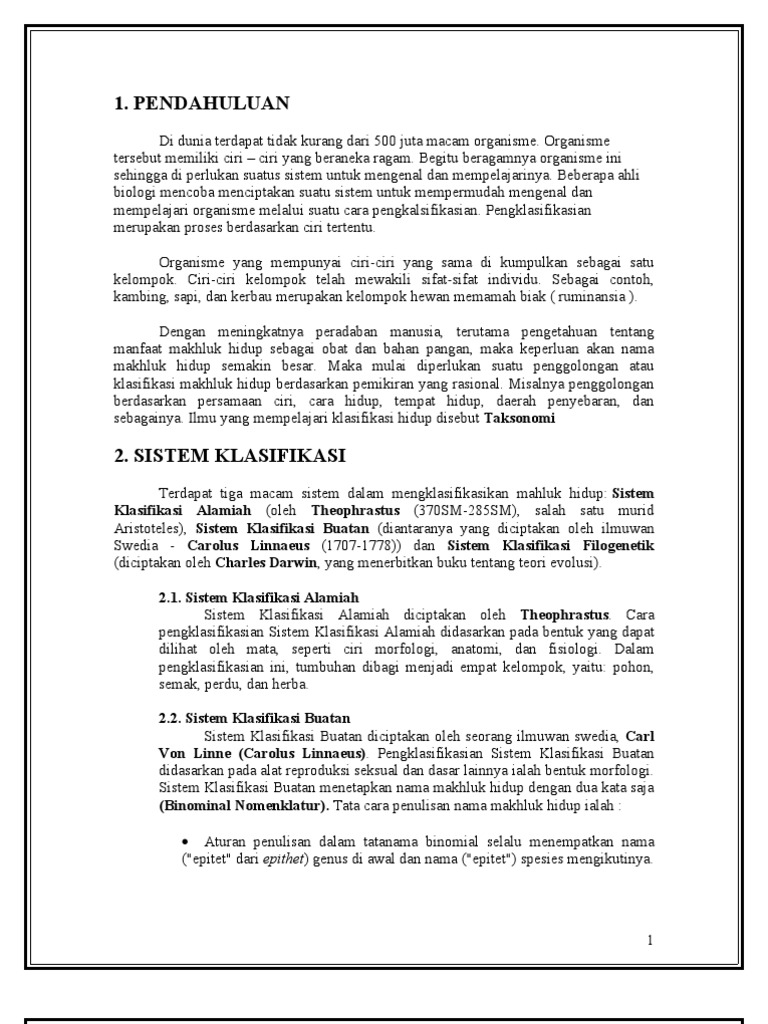 Klasifikasi Makhluk Hidup Pdf