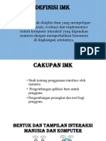 Definisi, Cakupan dan Komponen IMK