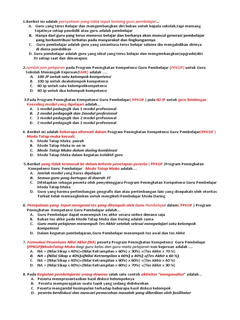 43++ Soal post test penguatan kepala sekolah 2020 pdf ideas in 2021 