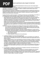 Poniendo La Planificacion Sobre El Tapete