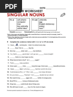 Atg Worksheet Singularnouns